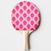 aardbeiroze pingpongpeddel tafeltennisbatje (Achterkant)