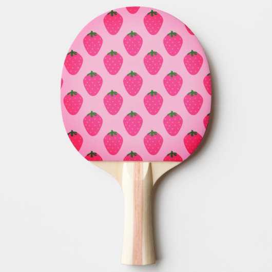 aardbeiroze pingpongpeddel tafeltennisbatje (Voorkant)