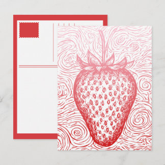 aardbeispiralen feestdagenkaart