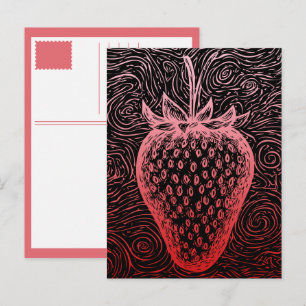 aardbeispiralen feestdagenkaart