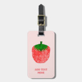 Aardbeitekening Aangepaste tekst Bagagelabel (Voorkant verticaal)