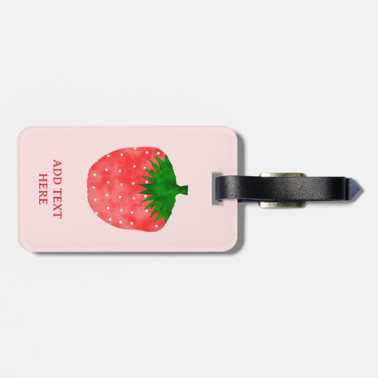 Aardbeitekening Aangepaste tekst Bagagelabel (Achterkant horizontaal)