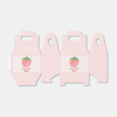 Aardbeitekening Aangepaste tekst Bedankdoosjes (Uitgevouwen)