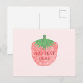 Aardbeitekening Aangepaste tekst Briefkaart (Voorkant / Achterkant)