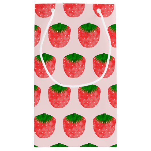 Aardbeitekening Aangepaste tekst Klein Cadeauzakje (Achterkant)