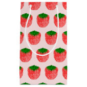 Aardbeitekening Aangepaste tekst Klein Cadeauzakje (Voorkant)