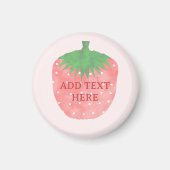 Aardbeitekening Aangepaste tekst Magneet (Voorkant)