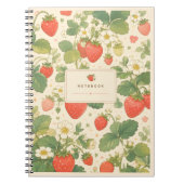 Aardbeituin Bloemige Notitieboek (Voorkant)