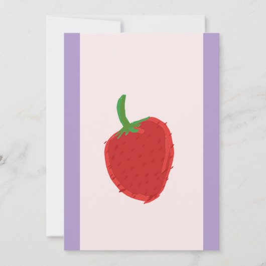 aardbeiuitnodigings Kaart (Voorkant)