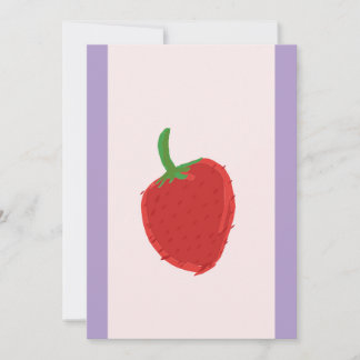 aardbeiuitnodigings Kaart