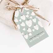 aardbeivelden Berry Sweet Blauwgroen Girl Favor Cadeaulabel