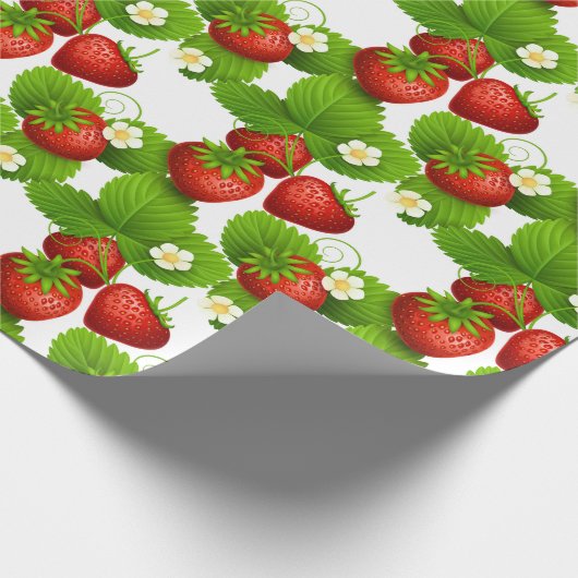 aardbeivelden cadeaupapier (Hoek)