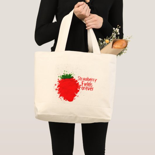 aardbeivelden grote tote bag (Voorkant (product))