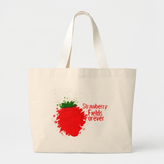 aardbeivelden grote tote bag (Voorkant)