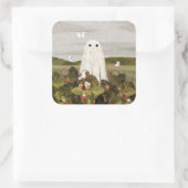 aardbeivelden vierkante sticker (Tas)