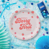 Aardbery Berry First Birthday Summer Napkins Papieren Bordje (Feest)