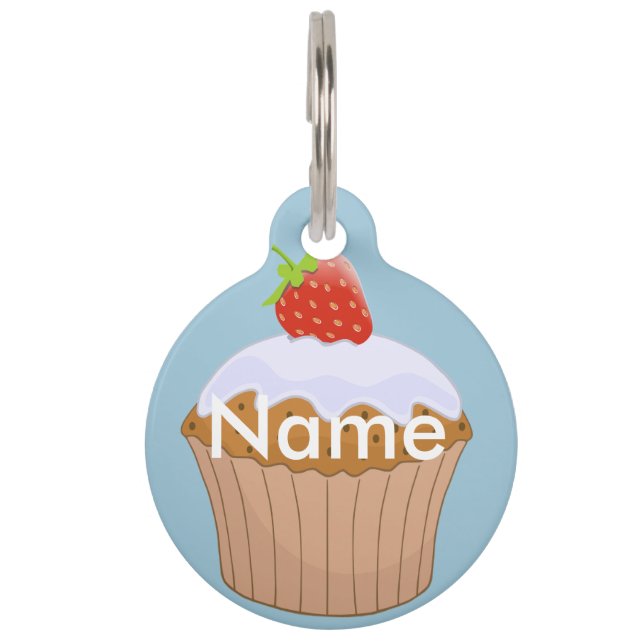 Aardbery Bun Huisdierpenning (Voorkant)