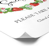 Aardbes Berry Sweet | Baby's zijn zoet Poster (Hoek)