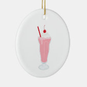Aardbes Milkshake Keramisch Ornament (Rechts)