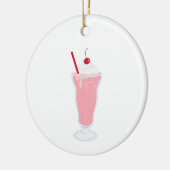 Aardbes Milkshake Keramisch Ornament (Links)