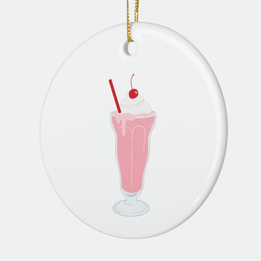 Aardbes Milkshake Keramisch Ornament (Links)