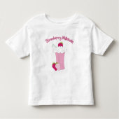 Aardbes Milkshake Kinder Shirts (Voorkant)