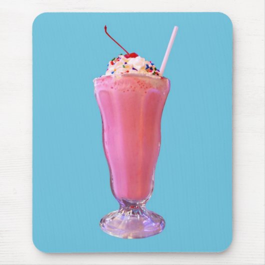 Aardbes Milkshake Muismat (Voorkant)
