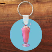 Aardbes Milkshake Sleutelhanger (Voorkant)