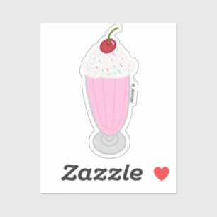 Aardbes Milkshake Sticker