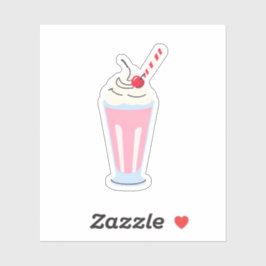 Aardbes Milkshake Sticker