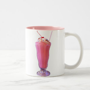 Aardbes Milkshake Tweekleurige Koffiemok