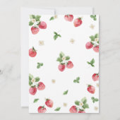 Aardbessen, eerste verjaardag, uitnodiging (Achterkant)