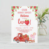 Aardbessen zijn een uitnodiging voor het vieren va (Staand voorkant)