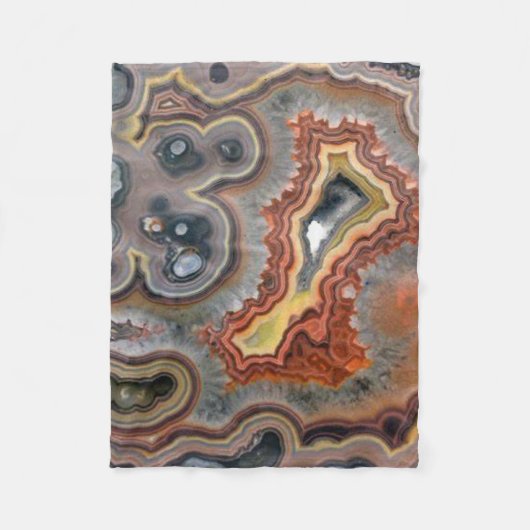 Aardbeukte Agate Crystal Fleece Blanket Deken (Voorkant)