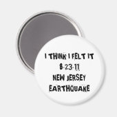 Aardbeving in New Jersey Magneet (Voorkant / Achterkant)