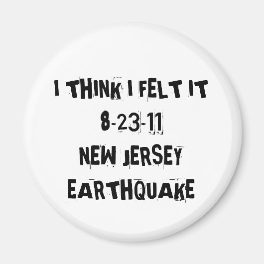 Aardbeving in New Jersey Magneet (Voorkant)