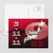 Aardbeving Japan - Help Japan Briefkaart (Voorkant / Achterkant)