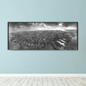 Aardbeving San Francisco Ruins of Panorama van 190 Canvas Afdruk (Insitu (Houten vloer))