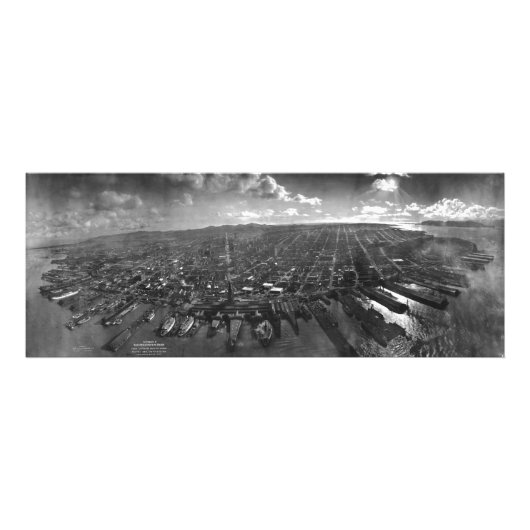Aardbeving San Francisco Ruins of Panorama van 190 Foto Afdruk (Voorkant)