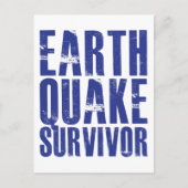 Aardbeving Survivor - blauw Briefkaart (Voorkant)