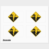 Aardbeving waarschuwing Merchandise en kleding Rechthoekige Sticker (Vel)