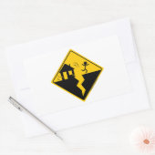 Aardbeving waarschuwing Merchandise en kleding Rechthoekige Sticker (Envelop)