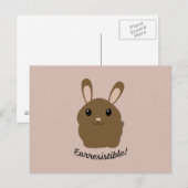 Aardbevingbare Bunny Briefkaart (Voorkant / Achterkant)