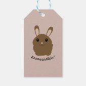 Aardbevingbare Bunny Cadeaulabel (Voorkant)