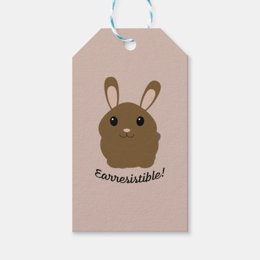 Aardbevingbare Bunny Cadeaulabel (Voorkant)