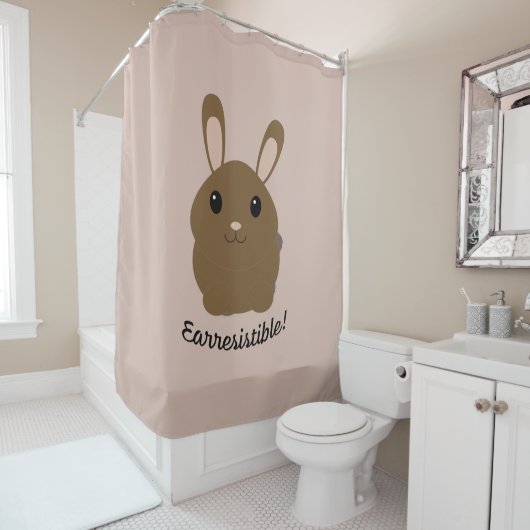 Aardbevingbare Bunny Douchegordijn (In situ)