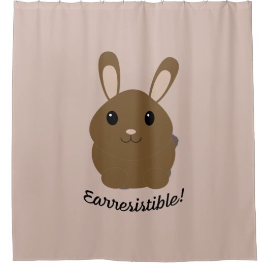 Aardbevingbare Bunny Douchegordijn (Voorkant)