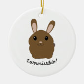 Aardbevingbare Bunny Keramisch Ornament (Voorkant)
