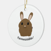 Aardbevingbare Bunny Keramisch Ornament (Links)