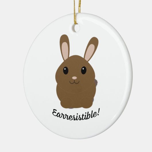 Aardbevingbare Bunny Keramisch Ornament (Links)